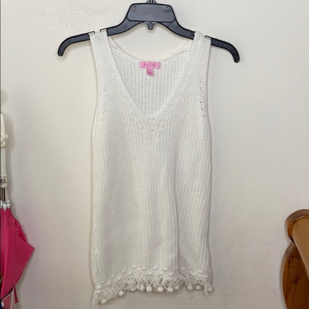 Lilly Pulitzer XS Sweater Tank Top White